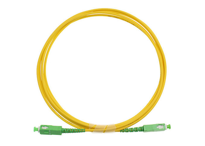Einmodenfaser-Optik- Verbindungskabel-Sc-Sc, Faser Optik-Jumper Yellow Color, LWL - Kabel im Freien 1
