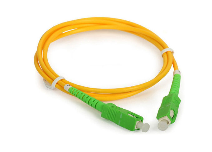 Einmodenfaser-Optik- Verbindungskabel-Sc-Sc, Faser Optik-Jumper Yellow Color, LWL - Kabel im Freien 2