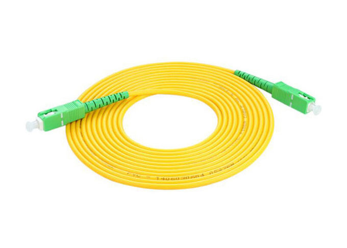 Einmodenfaser-Optik- Verbindungskabel-Sc-Sc, Faser Optik-Jumper Yellow Color, LWL - Kabel im Freien 3