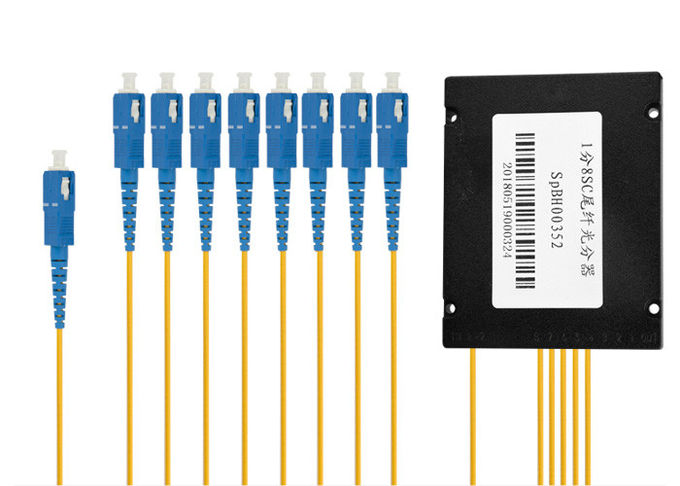 Monomode- Plc-Lichtwellenleiter-Teiler 1x8 für Catv mit Adapter Sc APC 1