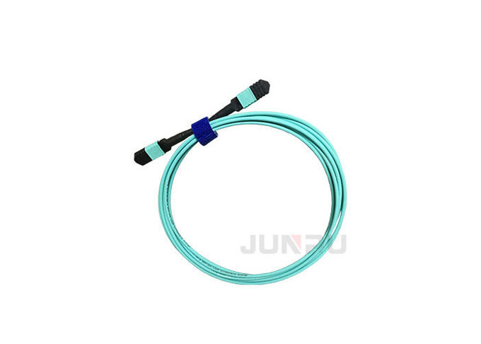 Mannes-/FO-Faser-Optikverbindungskabel 10GB Om3 Mpo Mtp der Frau-12 in der blauen Farbe 1
