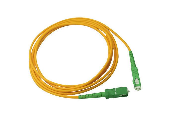 Einmodenfaser-Optik- Verbindungskabel-Sc-Sc, Faser Optik-Jumper Yellow Color, LWL - Kabel im Freien 0
