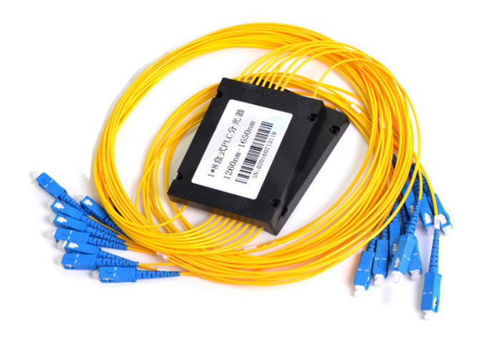 Kasten 1x8 Plc-Faser-Optikteiler-Einmodenfaser-optisches Kabel G657A1 0