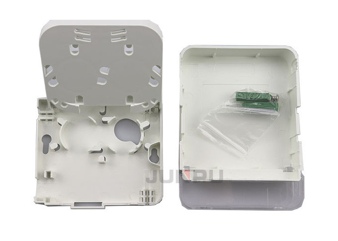 Transparente Staubkappe Ftth-Faser-Optikbeendigungs-Kasten PC-ABS weiße Farbe 2